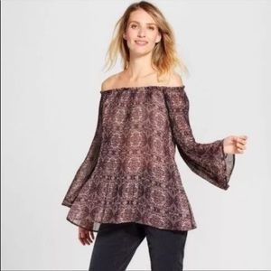 Knox Rose Off The Shoulder Printed Blouse